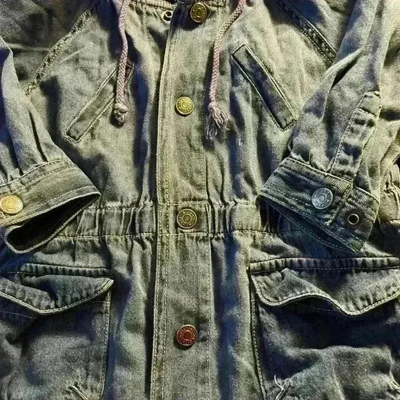 Vintage 1990’s GAP Jean Jacket with hood 12-24 months 100%Cotton - Picture 6 of 6